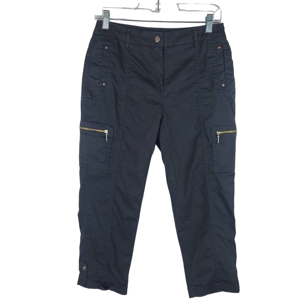 Chico's Black Cargo Women's  Pant Crop Pants Petite 00P - 2P